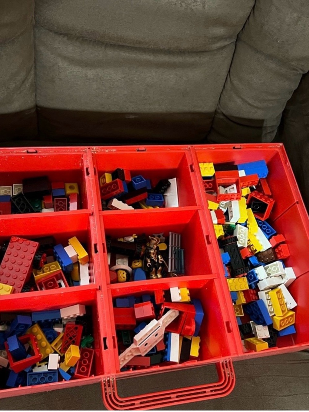 Modular Red Storage Case with Yellow Building-Block Panels - Picture 2 of 5
